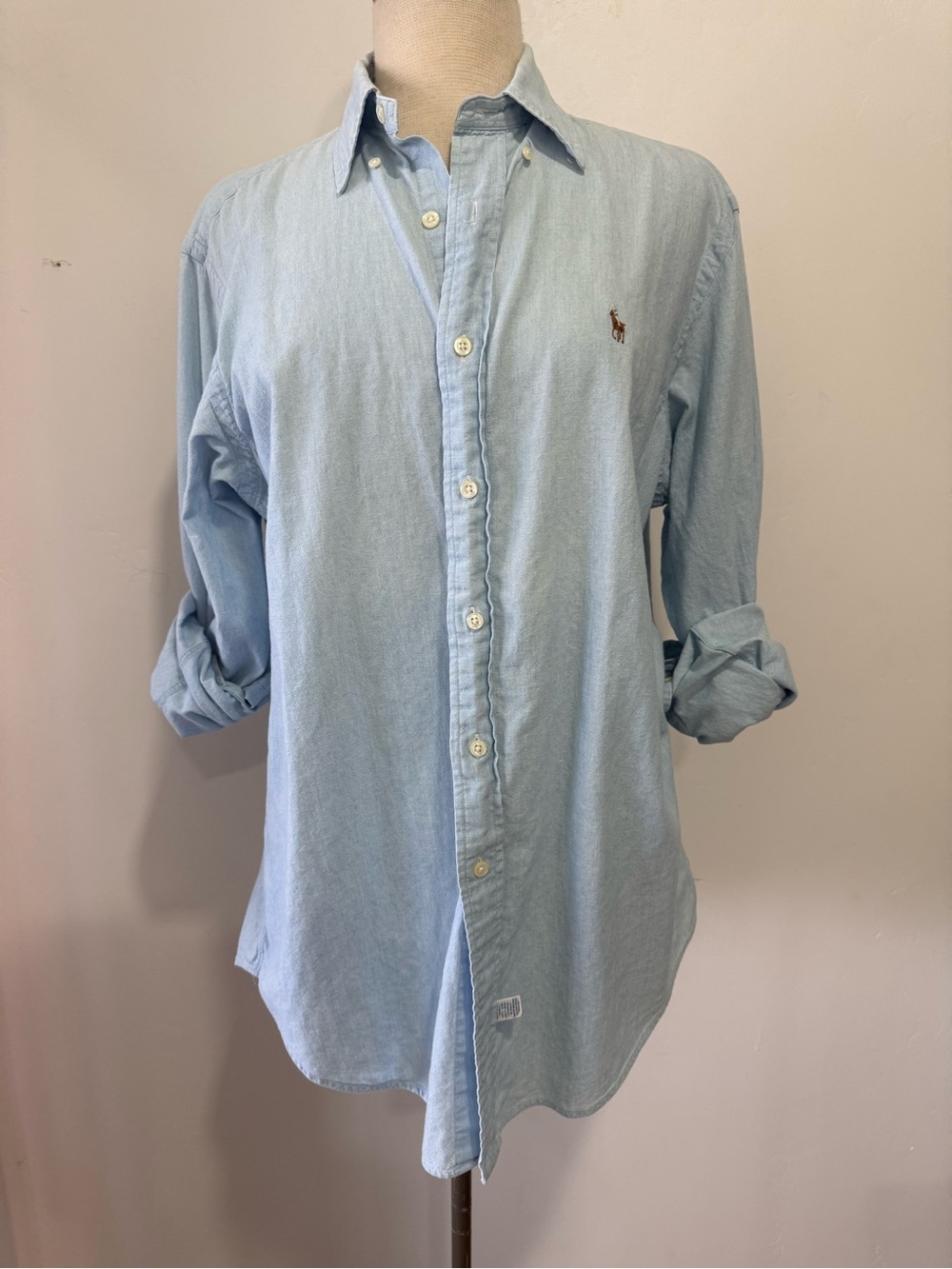 Ralph Lauren Light Blue Button-Down Oxford Chambray Shirt